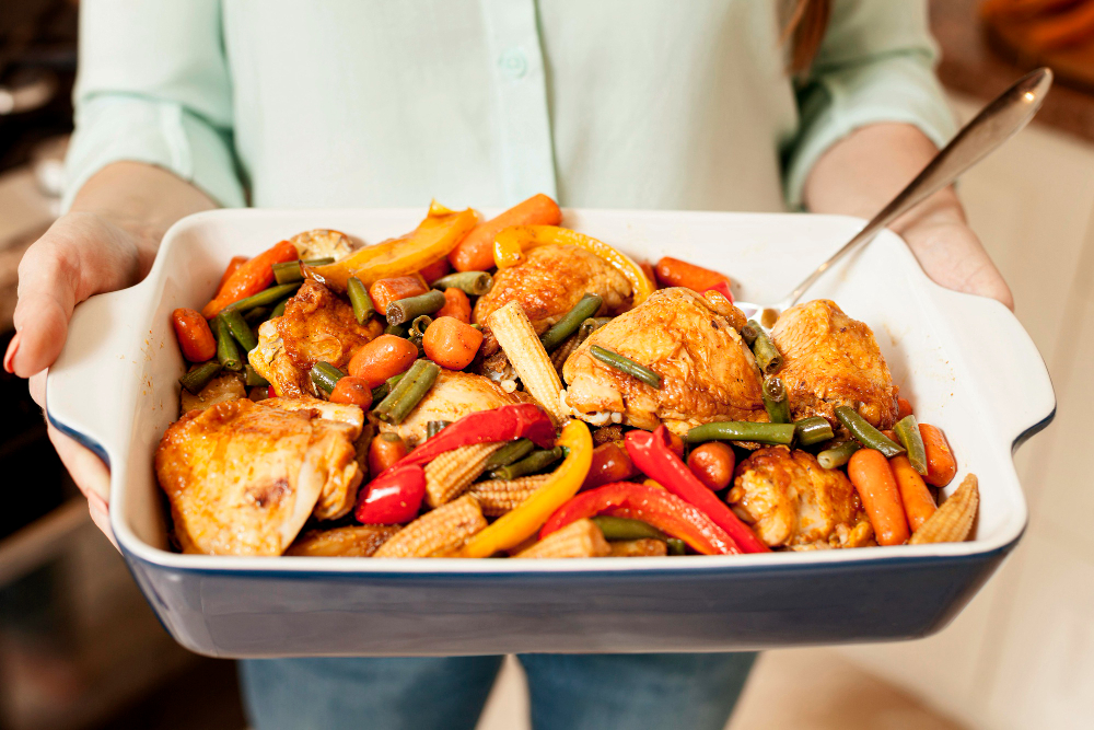 Sheet Pan Dinners with Chicken and Dried Beans